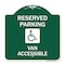 Signmission Reserved Parking Van Accessible, Green & White Aluminum Architectural Sign, 18" x 18", GW-1818-22988 A-DES-GW-1818-22988 - alternate 1